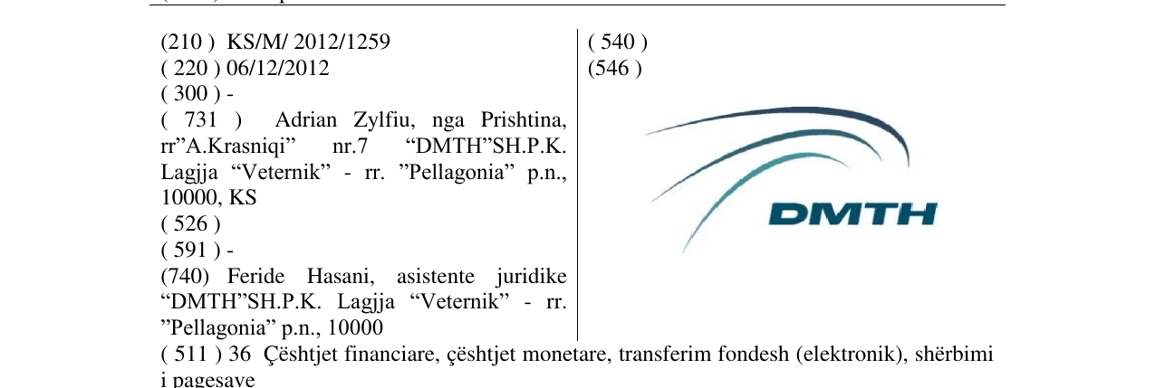 Zëri i markës Markë figurative në buletin