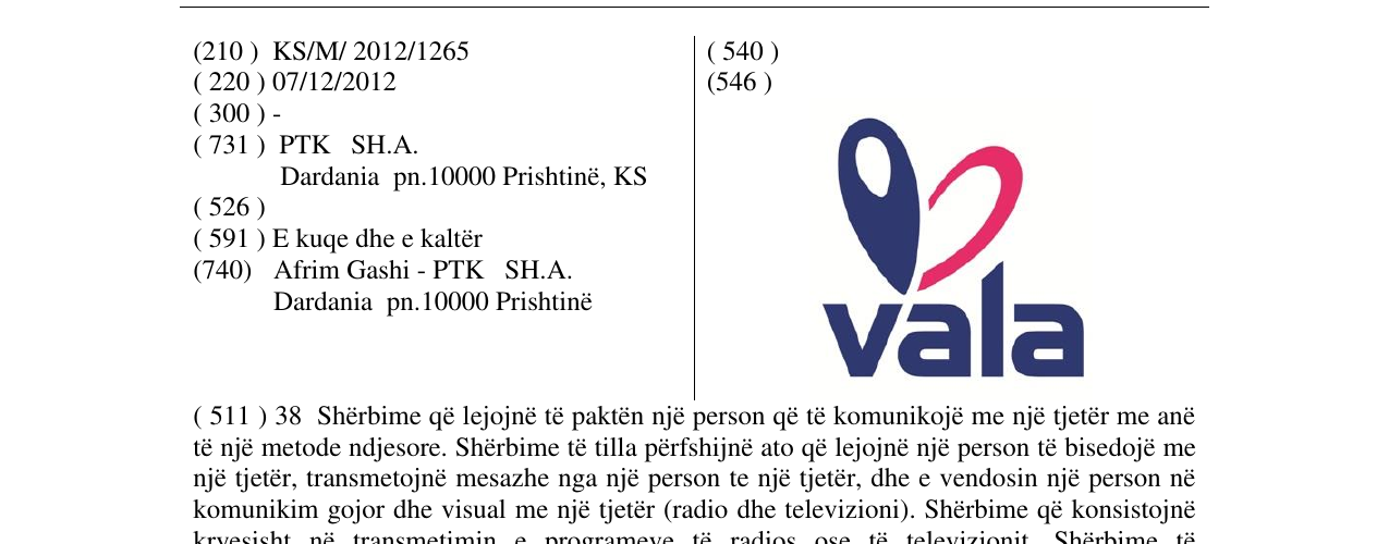 Zëri i markës vala në buletin