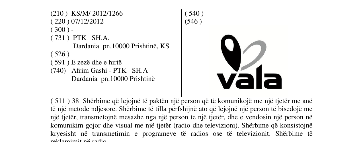 Zëri i markës vala në buletin