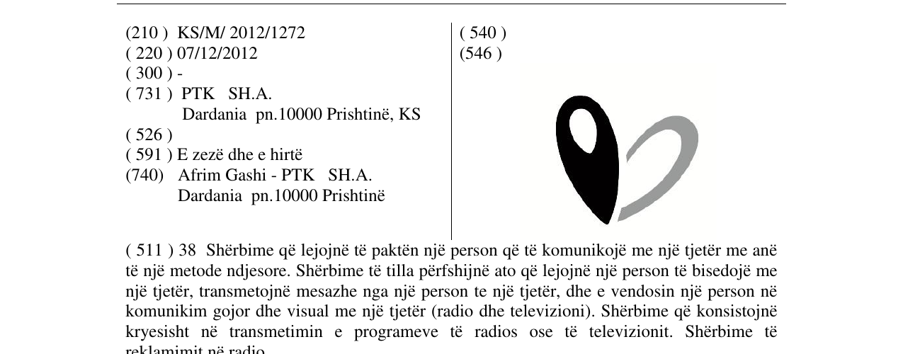 Zëri i markës V në buletin