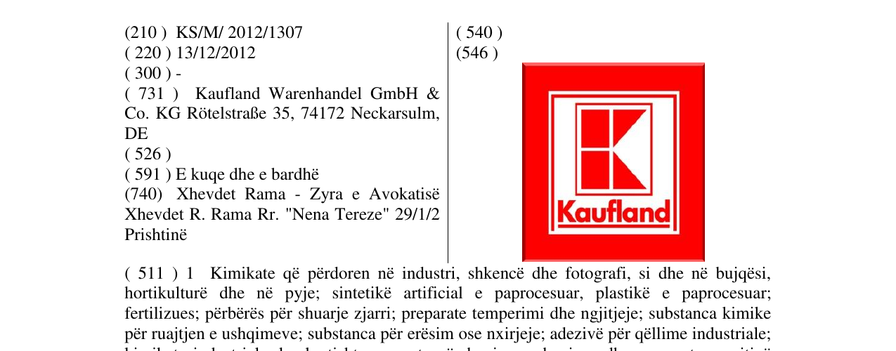 Zëri i markës Kaufland në buletin