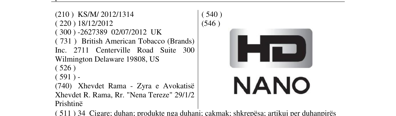 Zëri i markës HD NANO në buletin