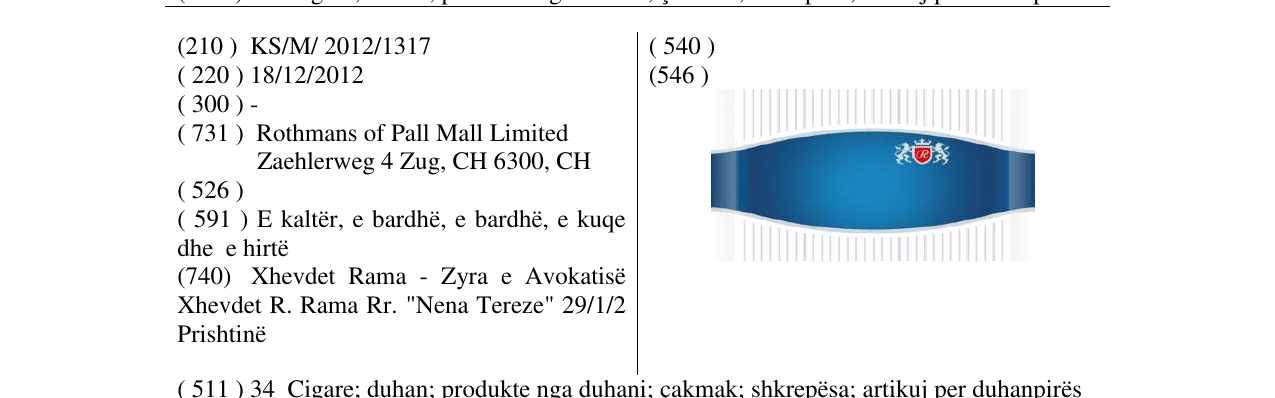 Zëri i markës Markë figurative në buletin