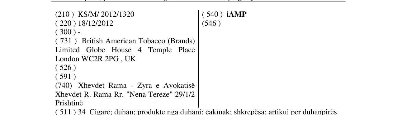 Zëri i markës iAMP në buletin