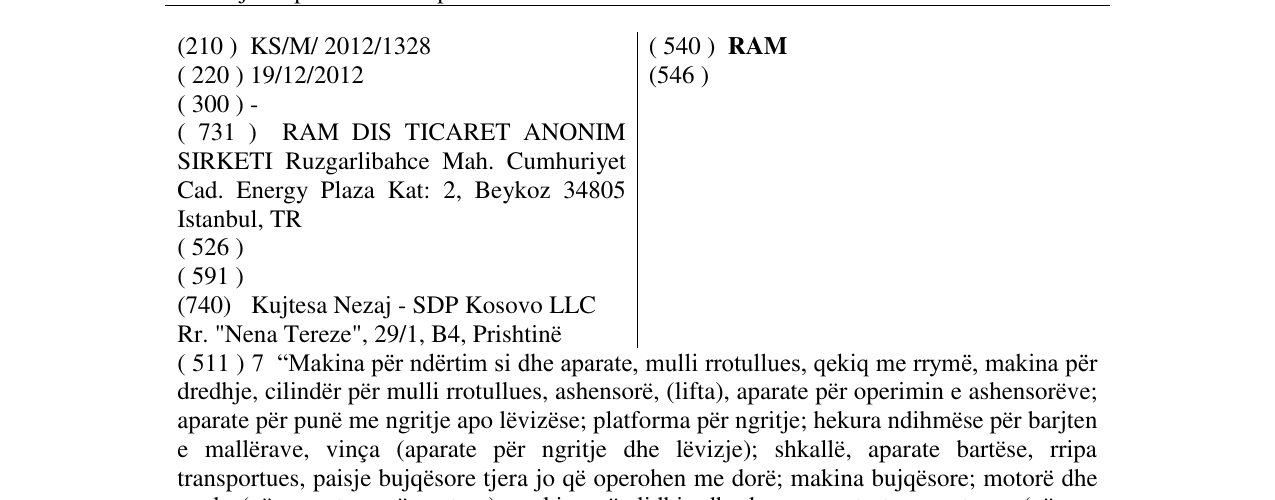 Zëri i markës RAM në buletin