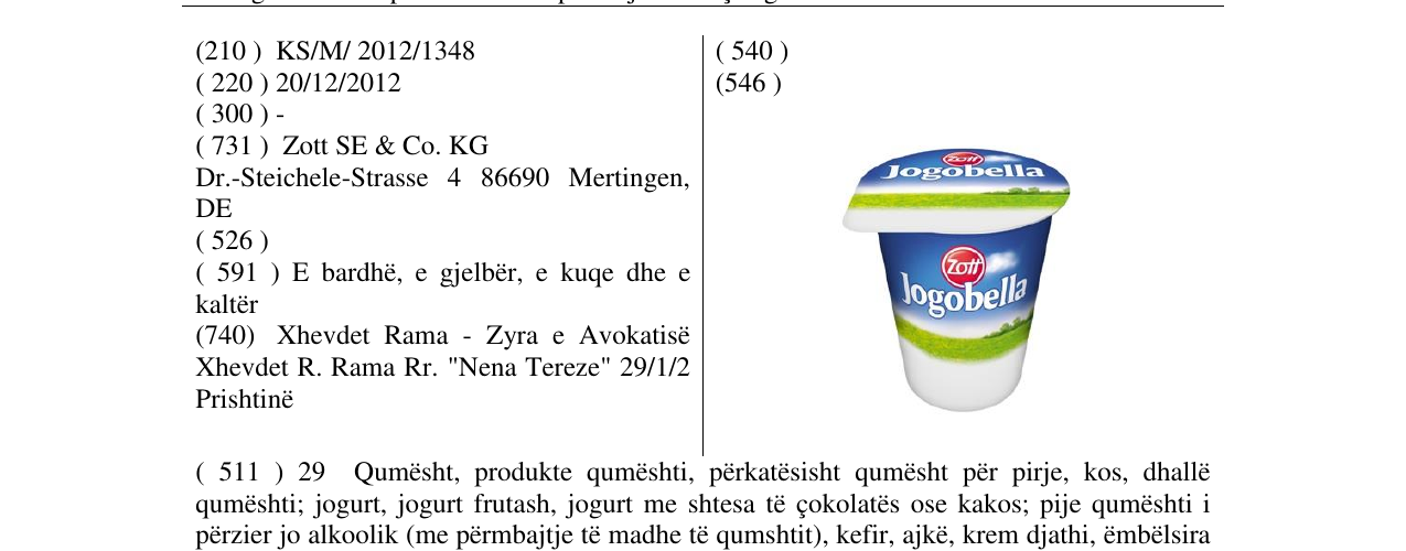Zëri i markës Jogobella në buletin