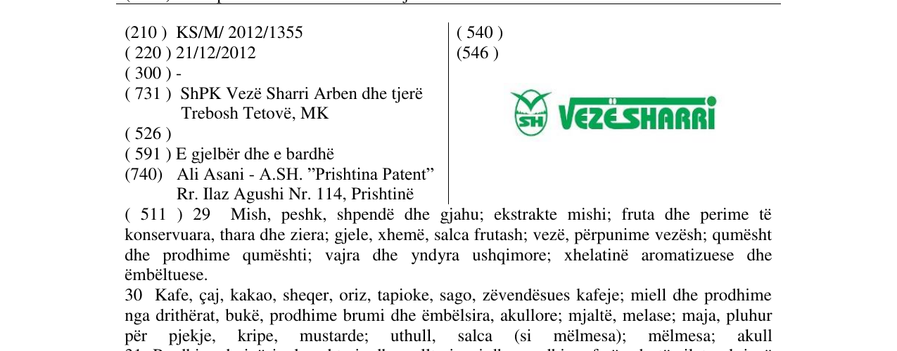 Zëri i markës Markë figurative në buletin