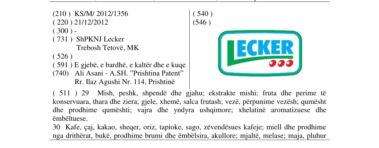 Zëri i markës Markë figurative në buletin