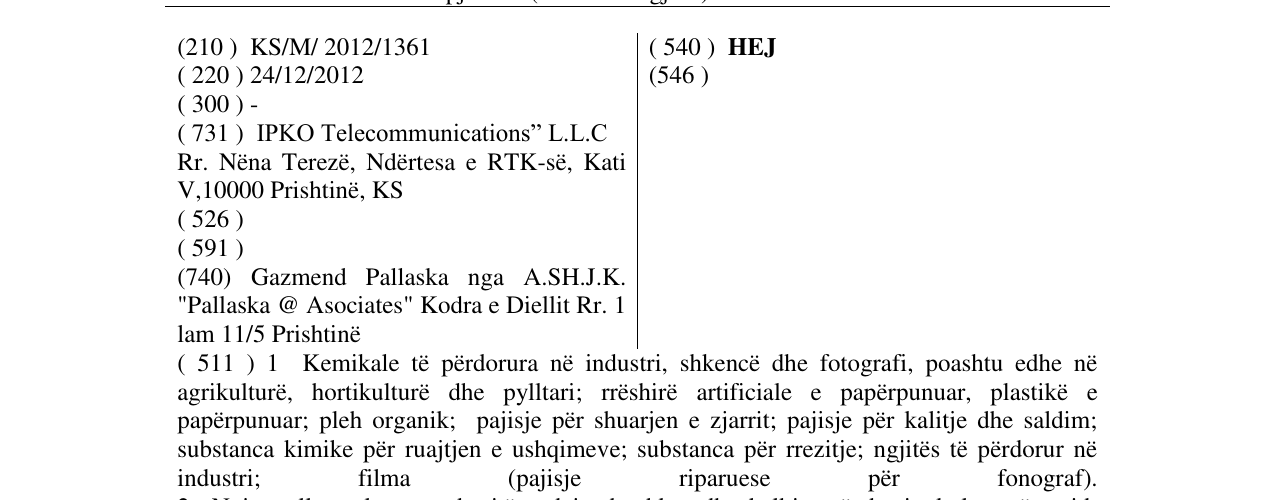 Zëri i markës HEJ në buletin