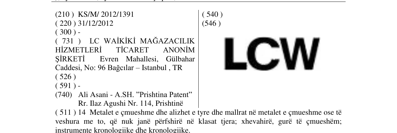 Zëri i markës LCW në buletin