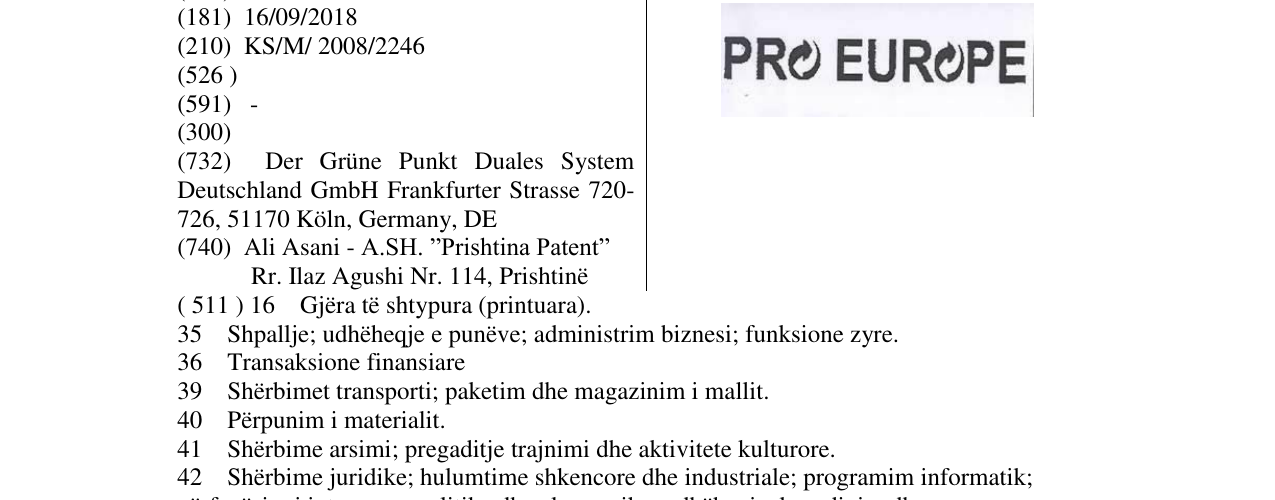 Zëri i markës PRO EUROPE në buletin