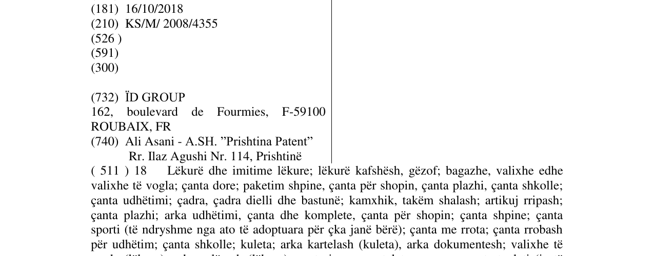 Zëri i markës OKAIDI në buletin