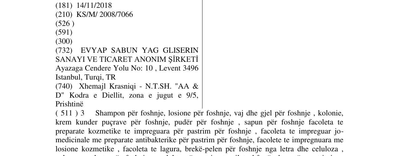 Zëri i markës EVY BABY në buletin