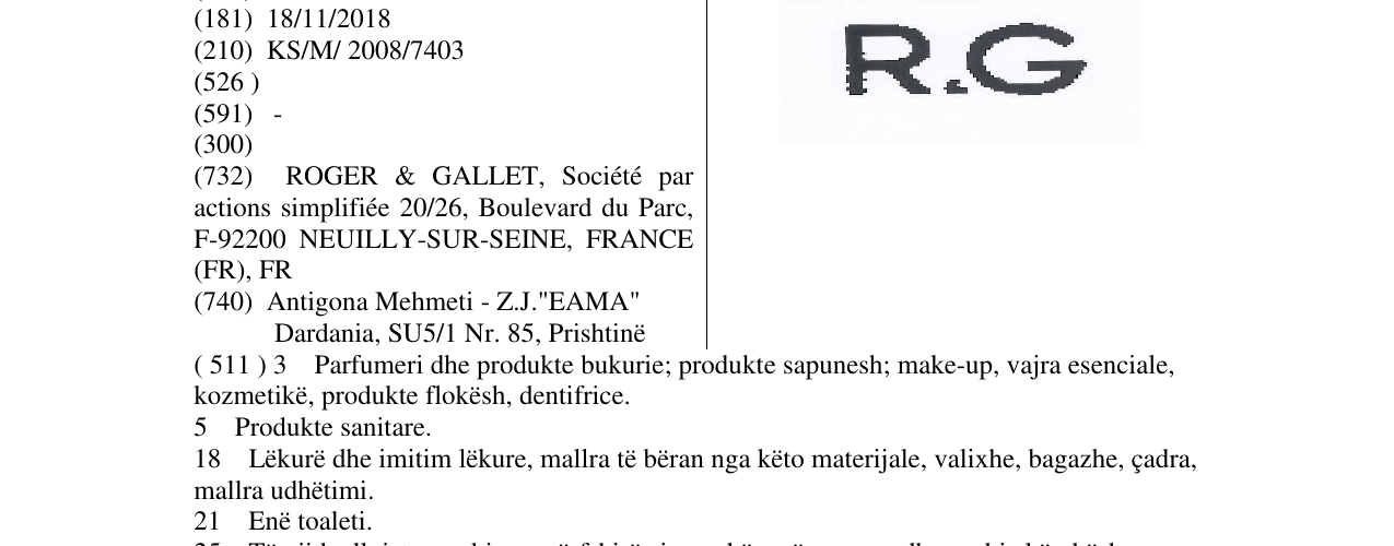 Zëri i markës Markë figurative në buletin