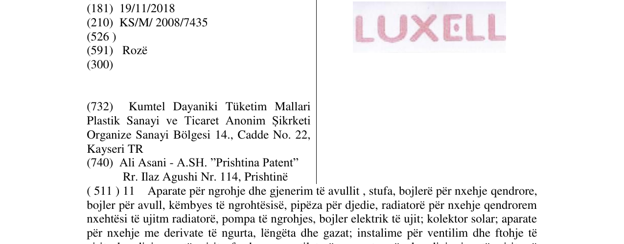 Zëri i markës LUXELL në buletin
