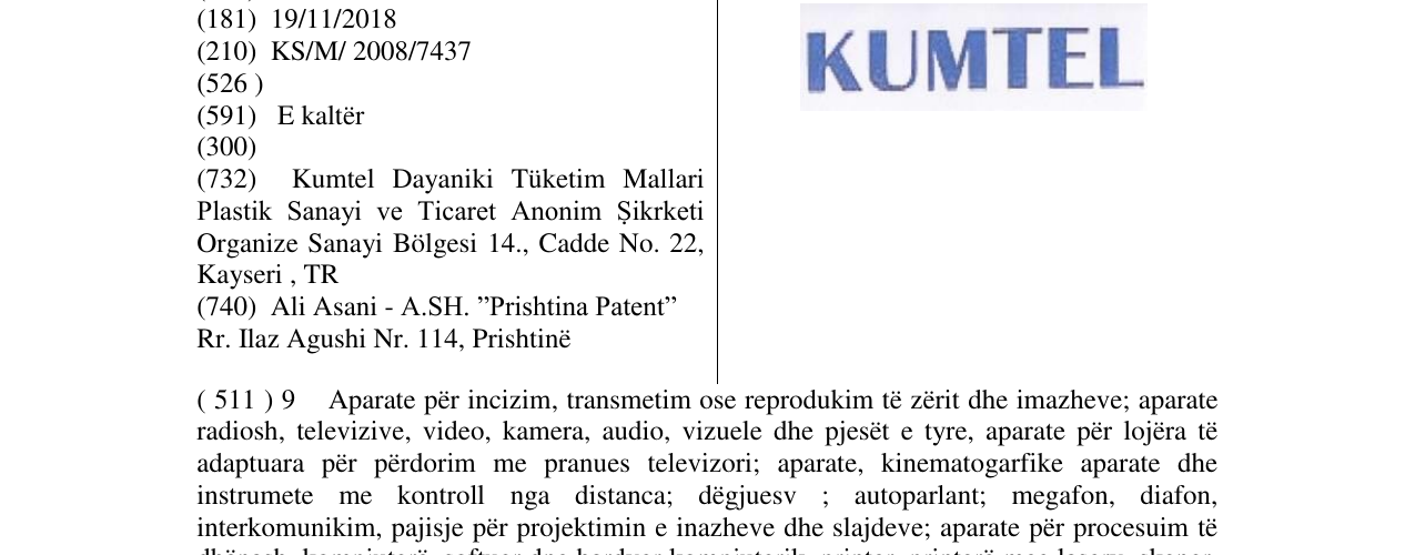 Zëri i markës KUMTEL në buletin