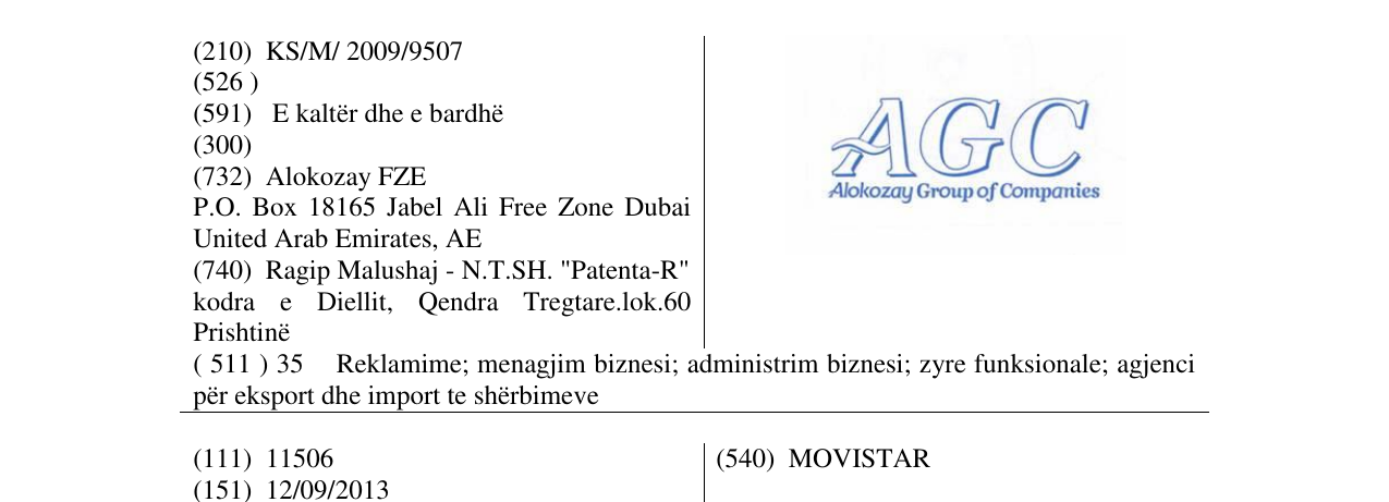 Zëri i markës AGC në buletin