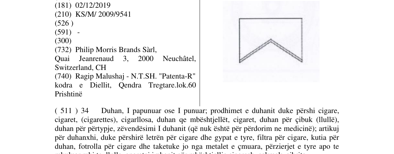 Zëri i markës Markë figurative në buletin