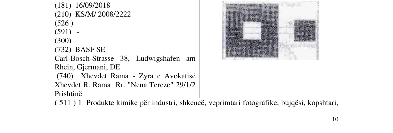 Zëri i markës Squares device në buletin