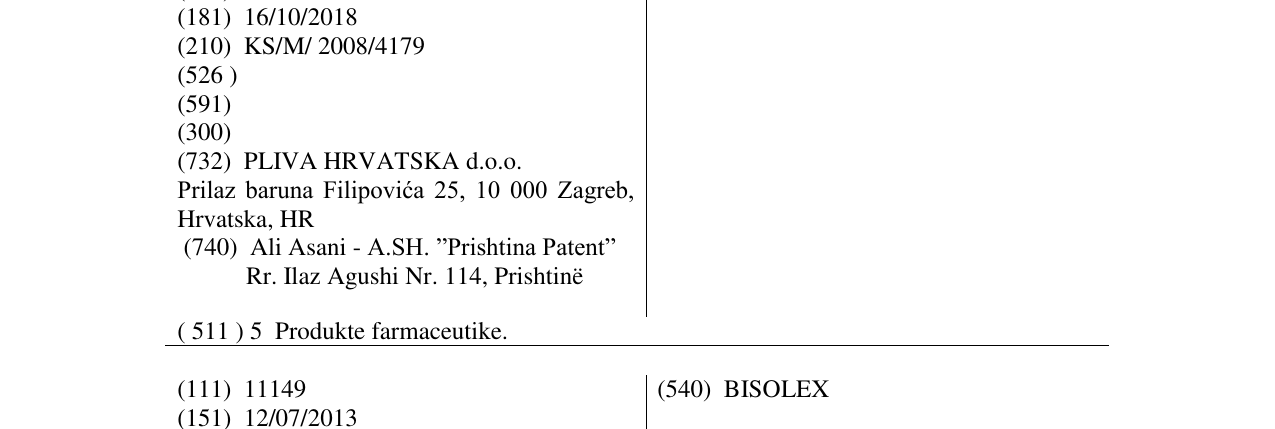 Zëri i markës PLICET në buletin