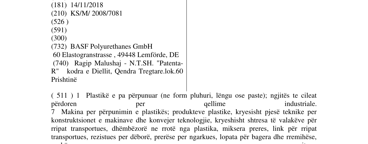 Zëri i markës ELASTOGRAN në buletin