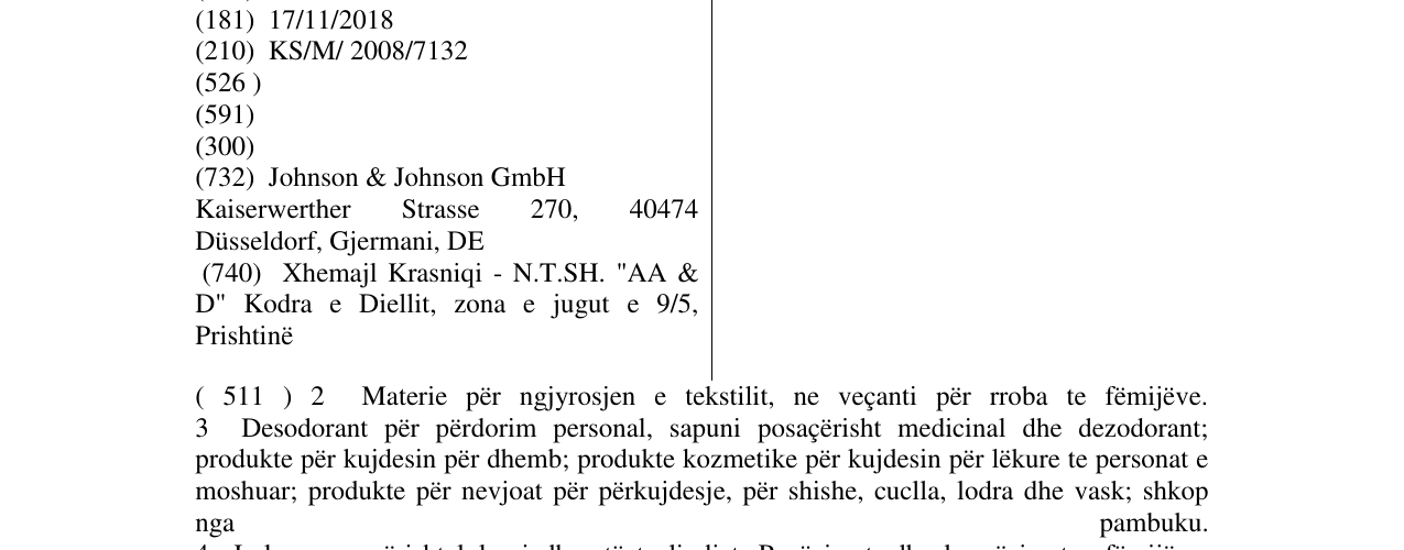 Zëri i markës PENATEN në buletin