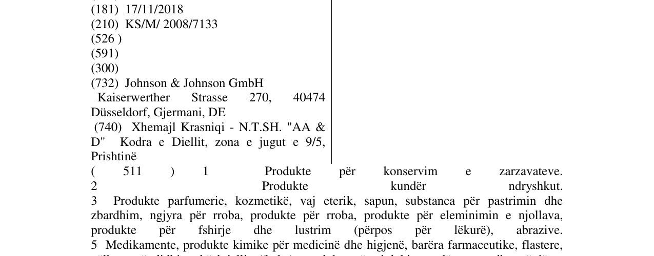 Zëri i markës Penaten në buletin