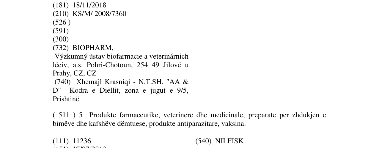 Zëri i markës LIVACOX në buletin
