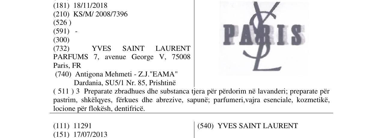 Zëri i markës Markë figurative në buletin