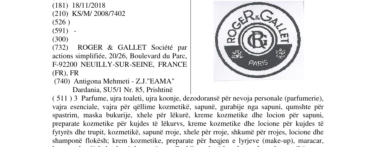 Zëri i markës Markë figurative në buletin