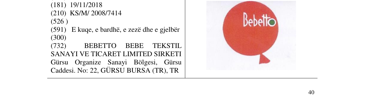 Zëri i markës Markë figurative në buletin
