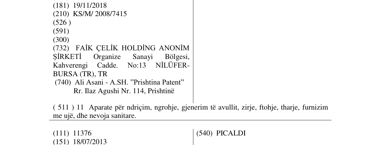 Zëri i markës PANELLI në buletin