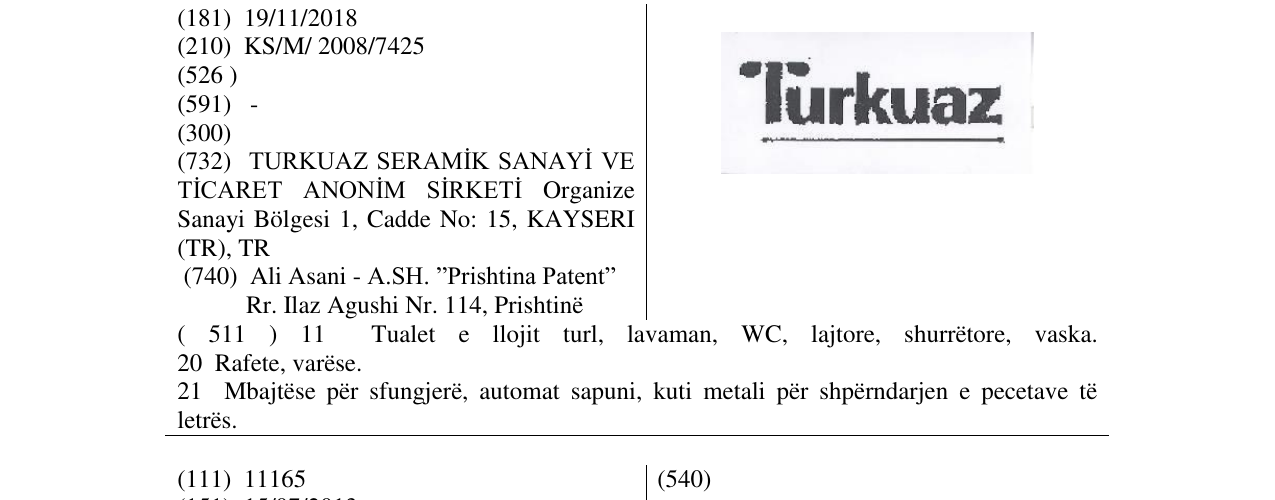 Zëri i markës Turkuaz në buletin