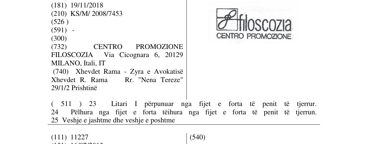Zëri i markës filoscozia CENTRO PROMOZIONE në buletin