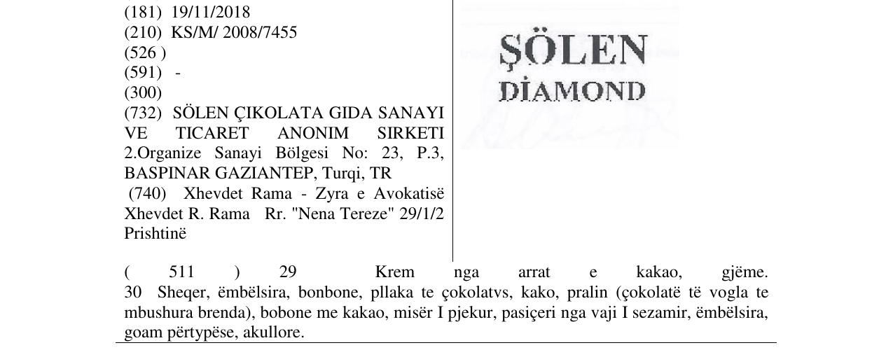Zëri i markës SÖLEN DIAMOND në buletin