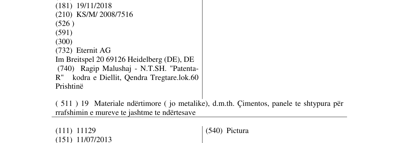 Zëri i markës Textura në buletin