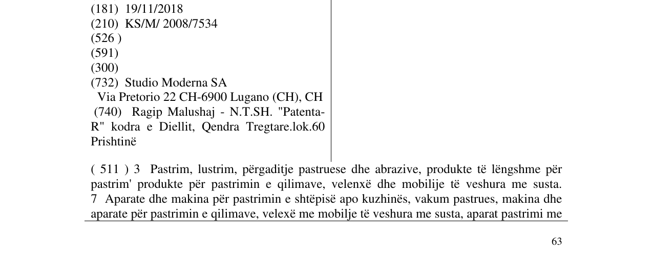 Zëri i markës ROVUS në buletin