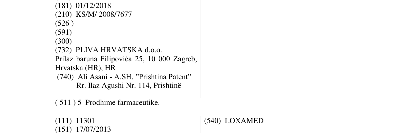 Zëri i markës FLOVELLA në buletin