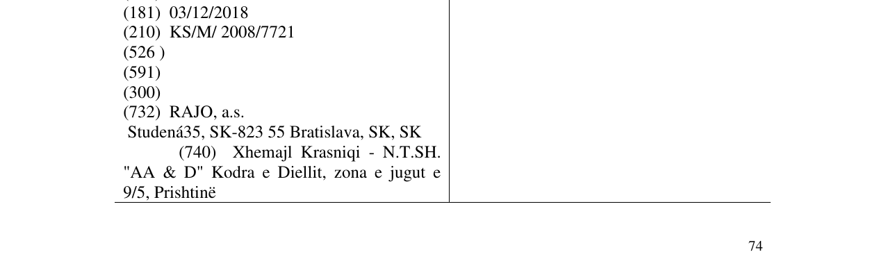 Zëri i markës VITAMILK në buletin