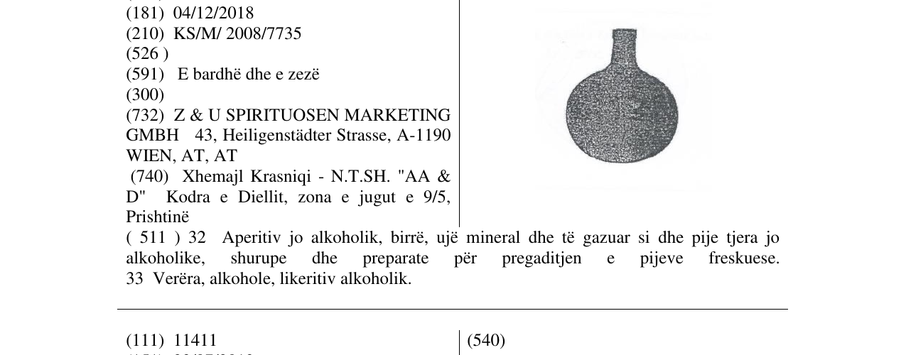 Zëri i markës Markë figurative në buletin