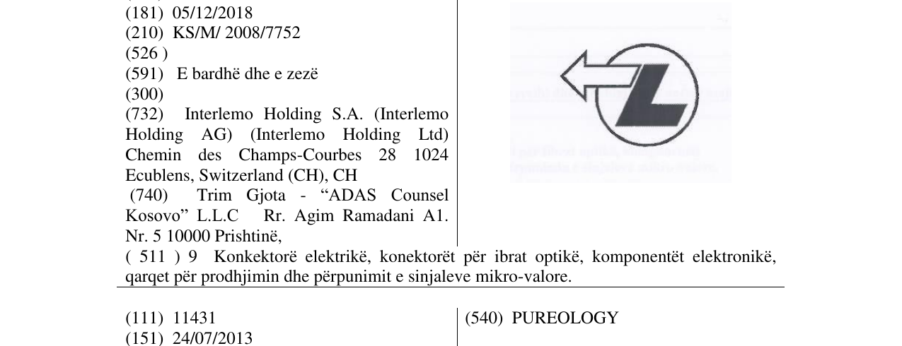 Zëri i markës Markë figurative në buletin