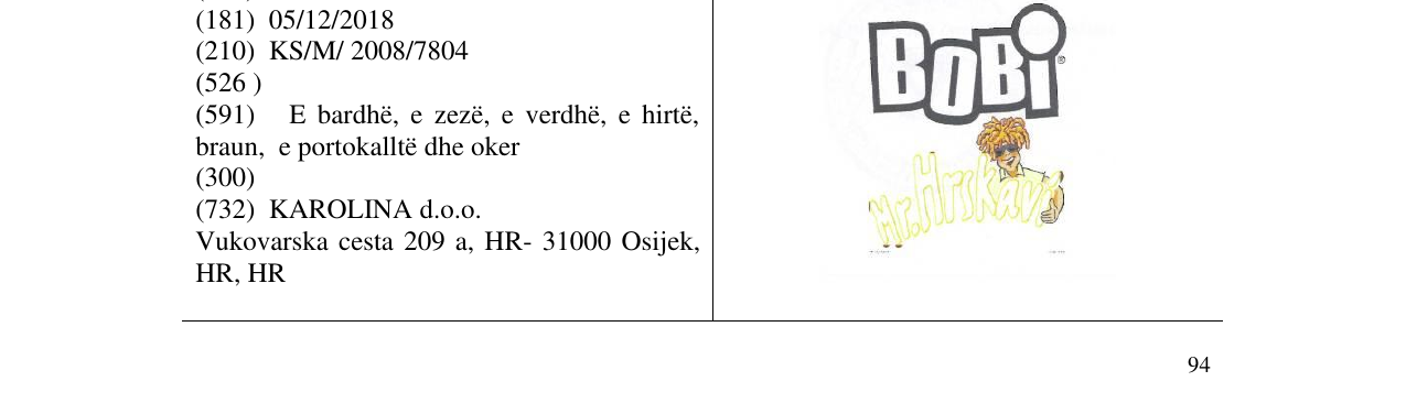 Zëri i markës BOBI në buletin