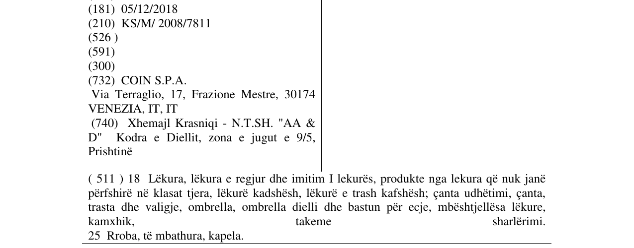 Zëri i markës SOTTOVOCE në buletin