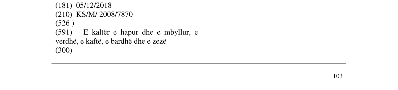 Zëri i markës Markë figurative në buletin