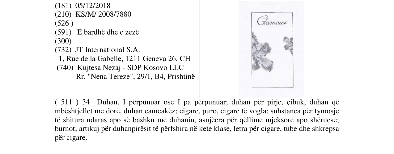 Zëri i markës Markë figurative në buletin