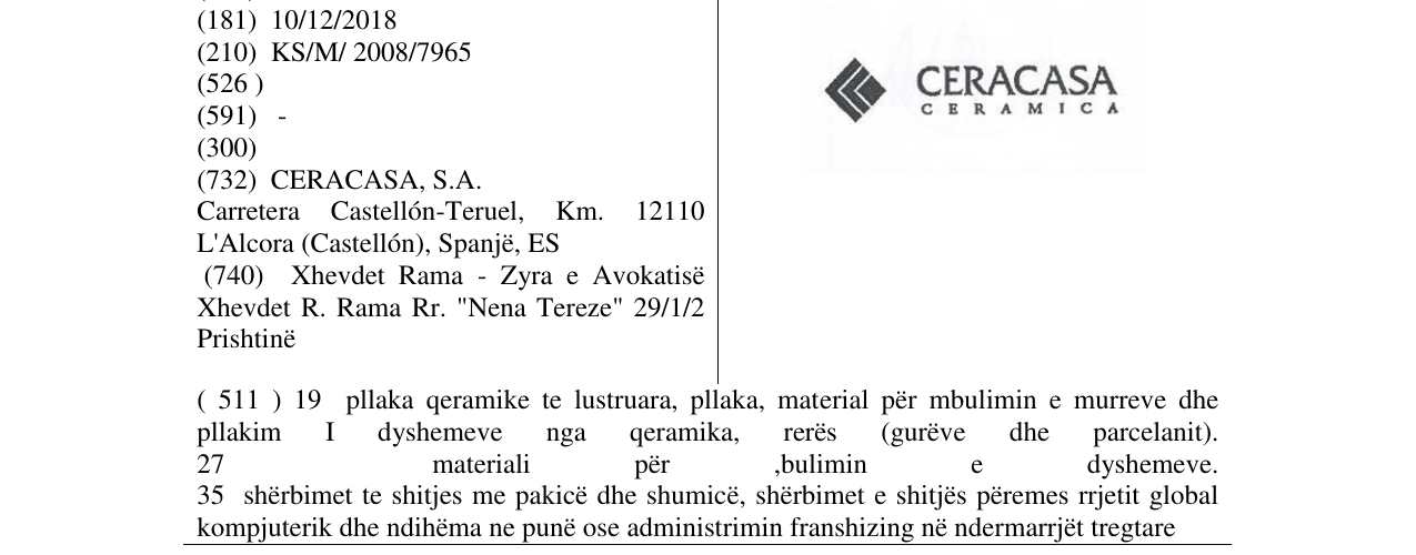 Zëri i markës Markë figurative në buletin