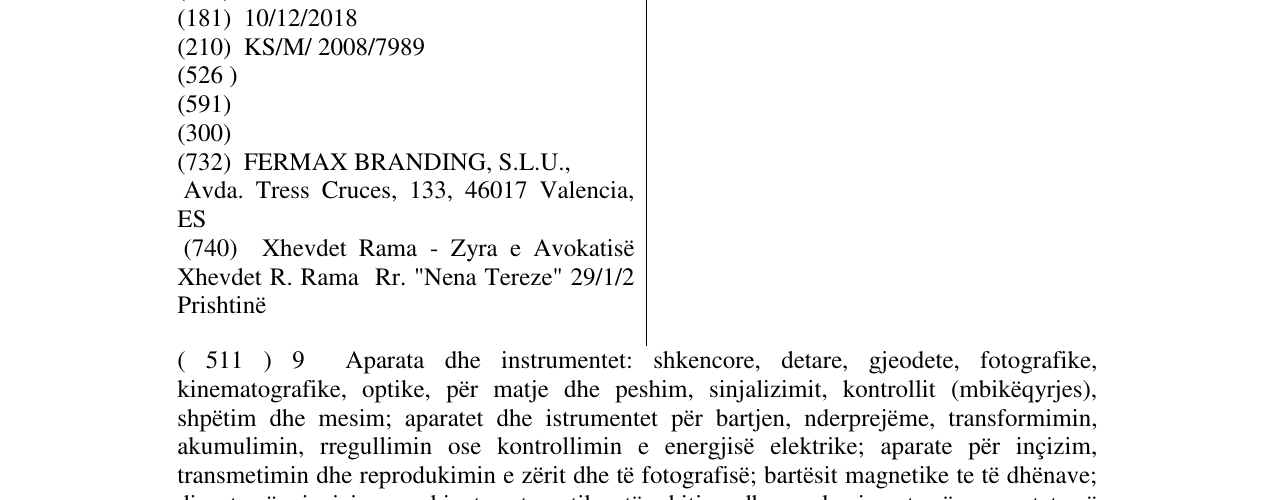 Zëri i markës FERMAX në buletin