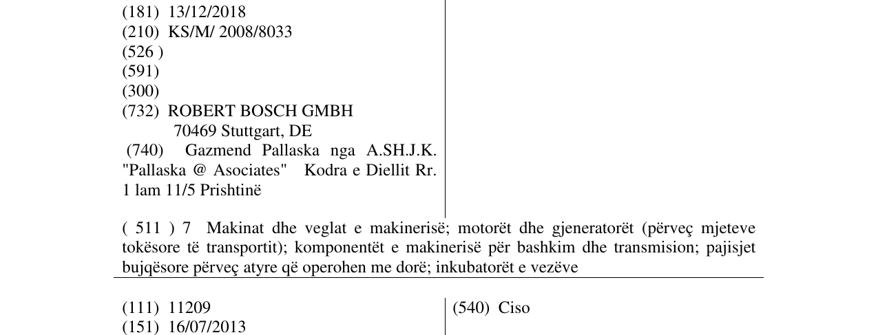 Zëri i markës VENTARO në buletin
