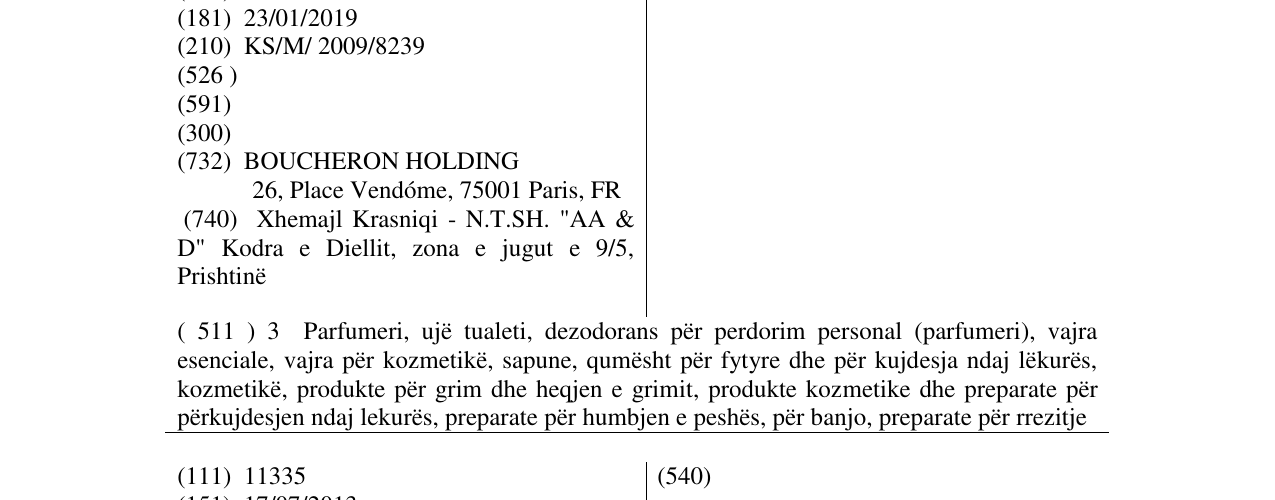 Zëri i markës TROUBLE në buletin