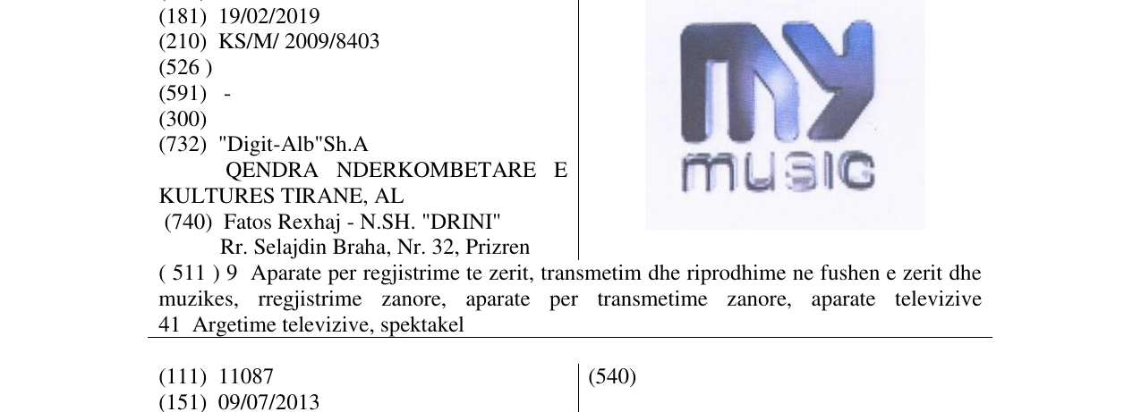 Zëri i markës MY MUSIC në buletin
